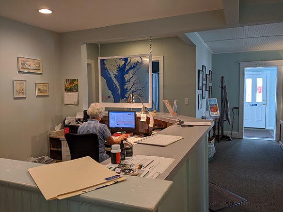 Our receptionist desk